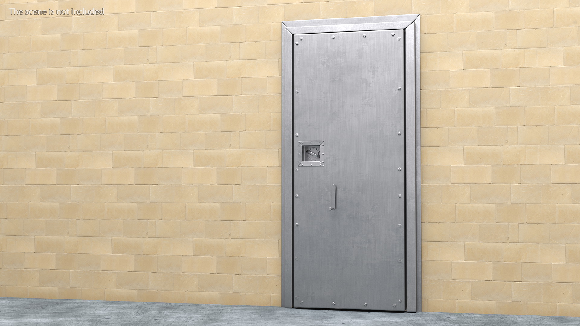 Rectangular Bank Vault Door 3D