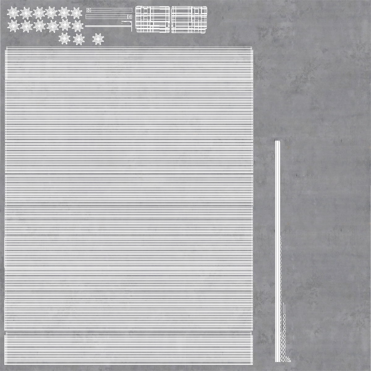 3D Rolling Steel Door model