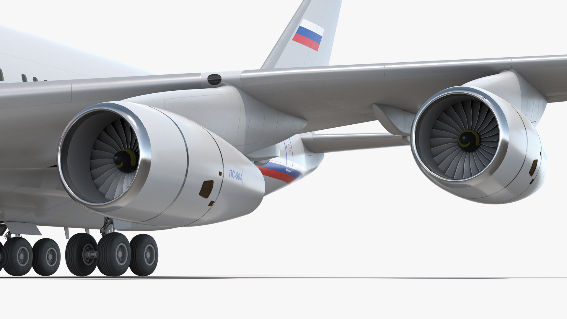 3D Airplane IL-96-400 Rossya Airlines Rigged