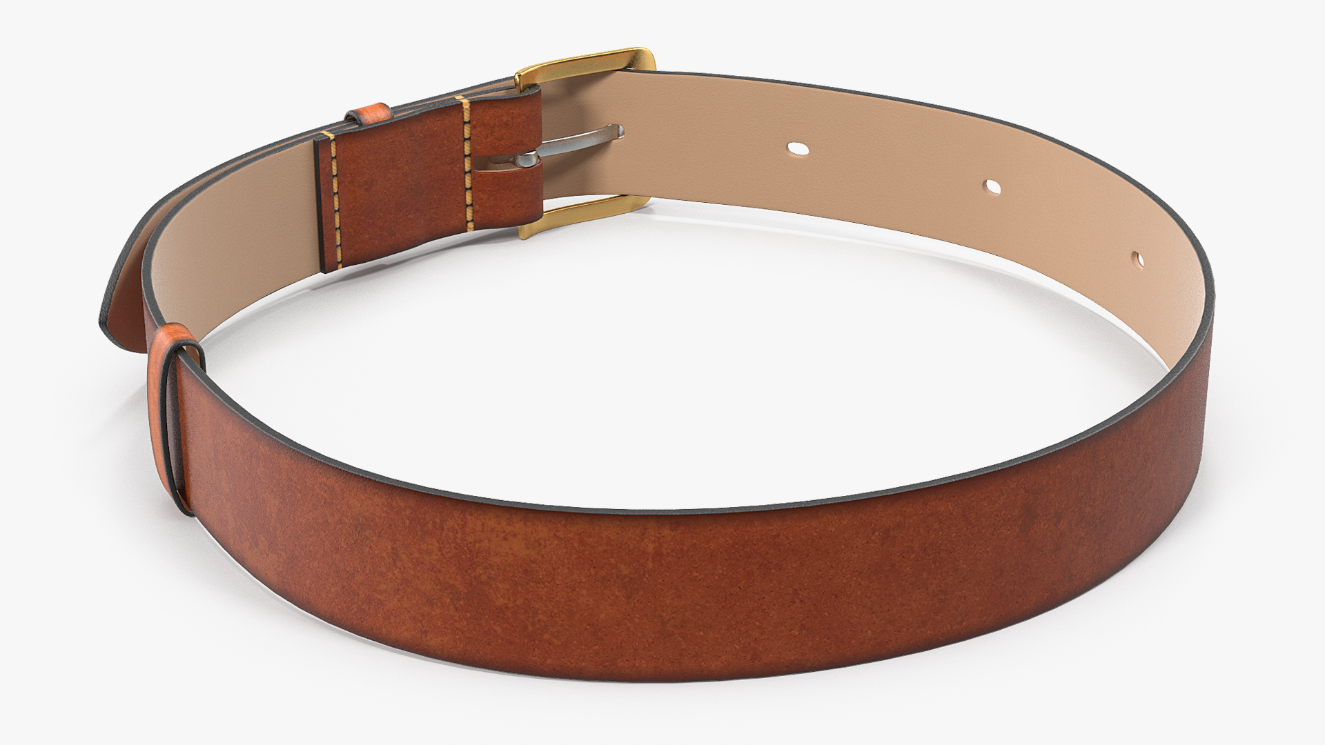 3D Men Belt For Jeans Grain Cow Leather