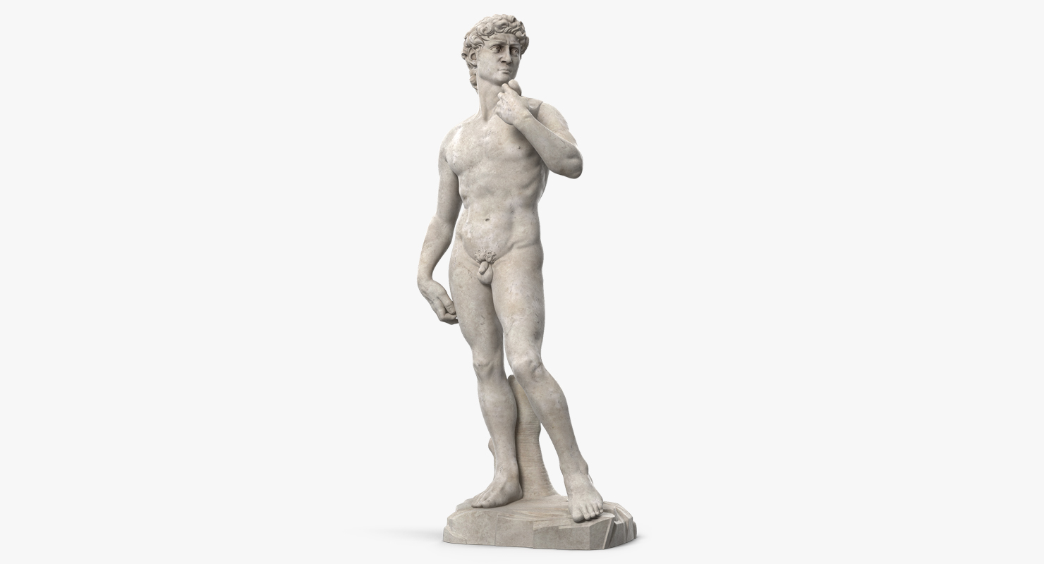 3D David Statue by Michelangelo model