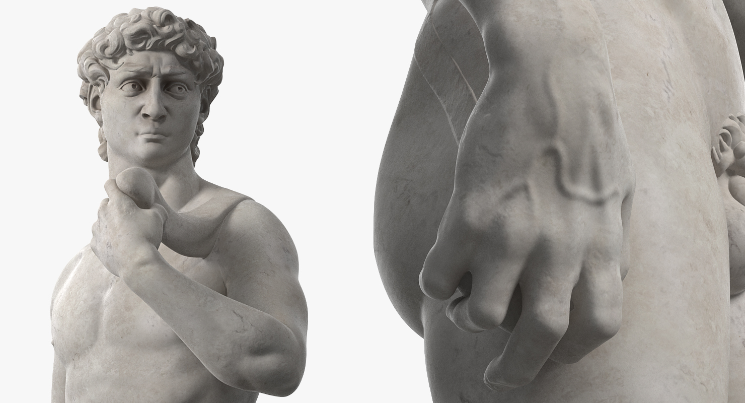 3D David Statue by Michelangelo model