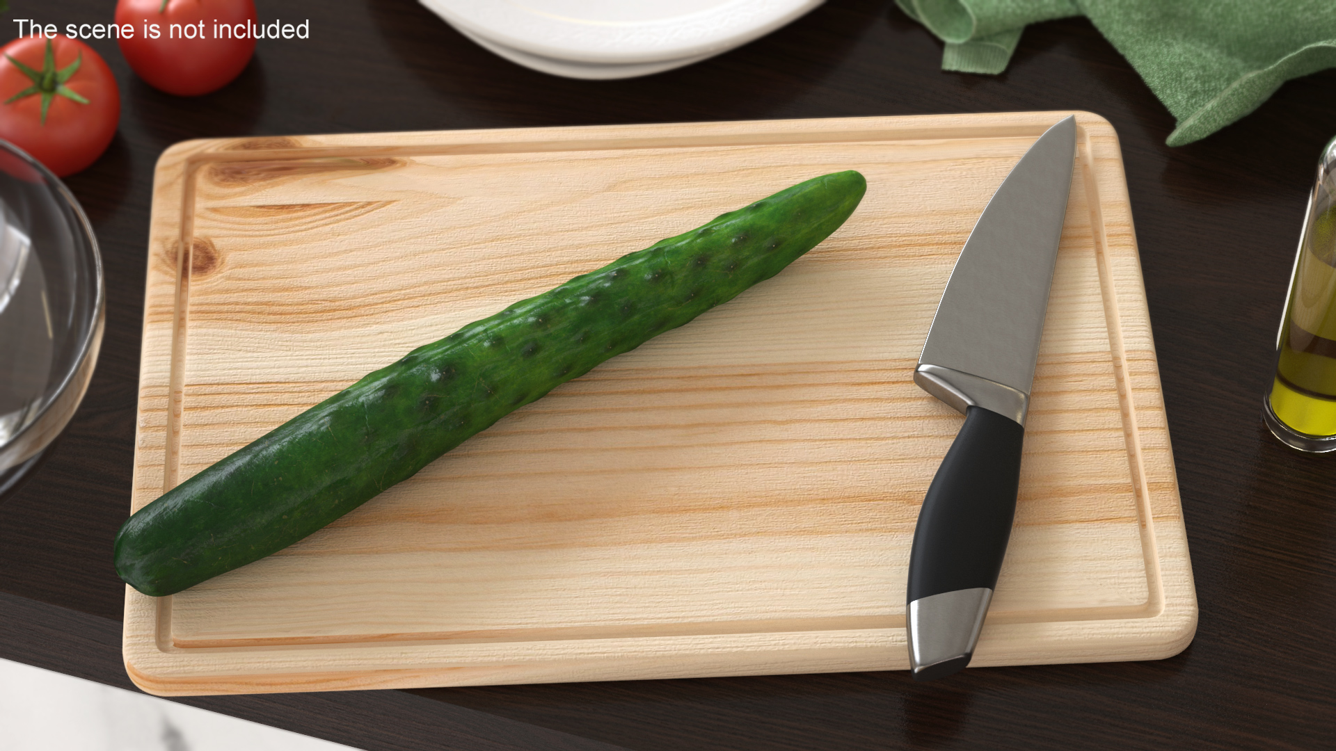 3D Long Cucumber model