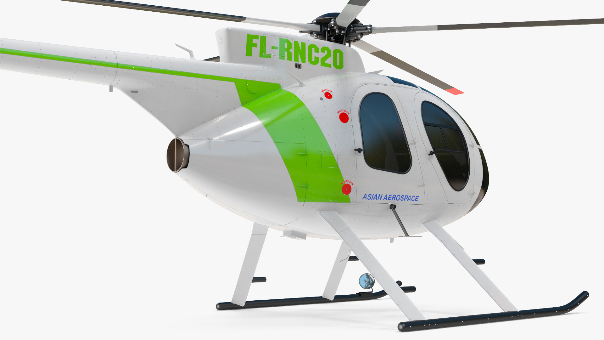 3D MD 500E Light Helicopter Exterior Only model