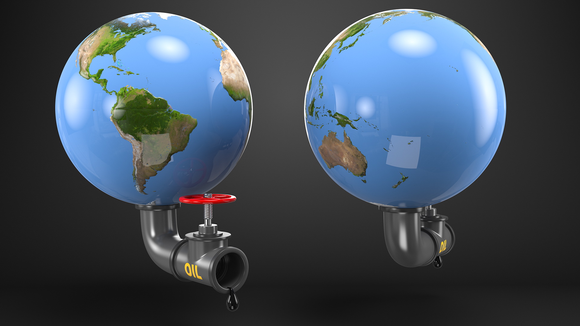 3D Earth Stylized Oil Tube model