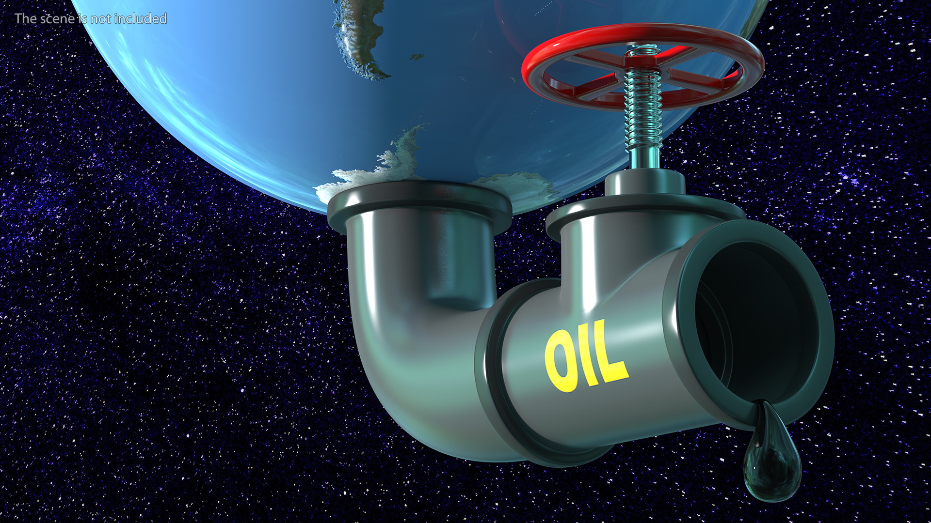 3D Earth Stylized Oil Tube model