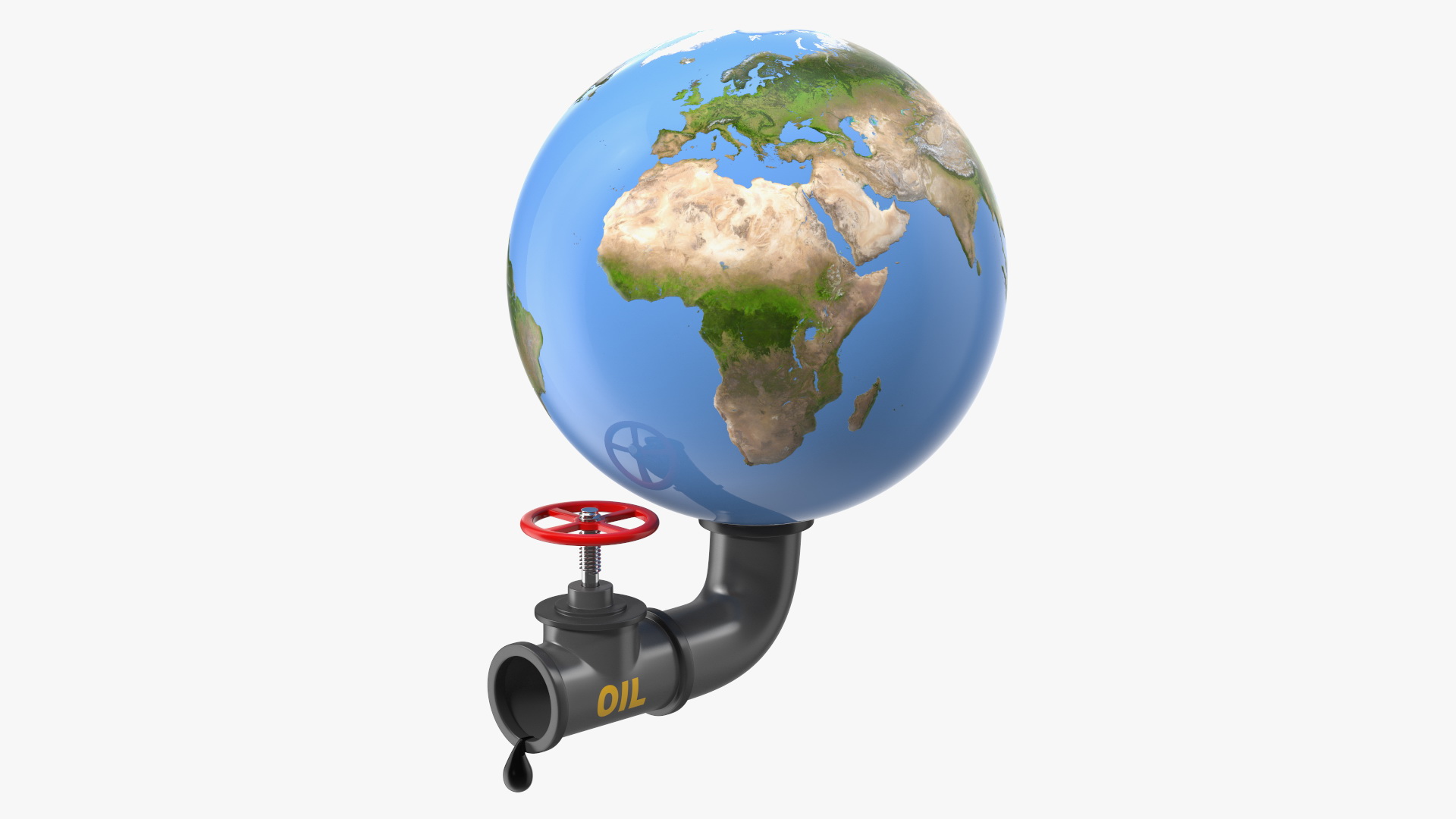 3D Earth Stylized Oil Tube model