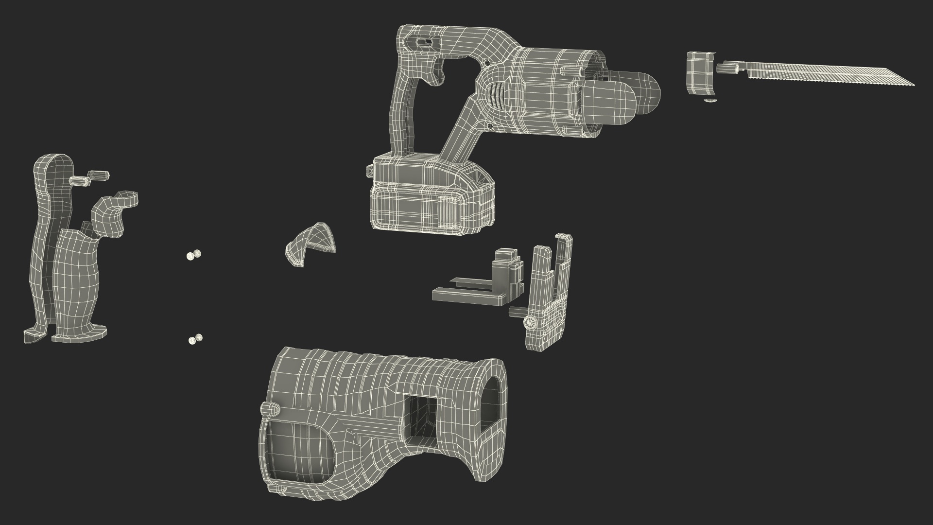 3D model Cordless Sabre Saw Dewolt