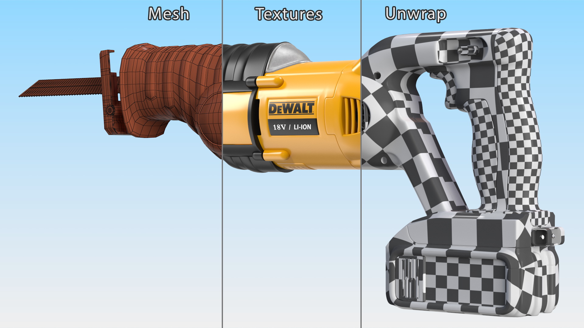 3D model Cordless Sabre Saw Dewolt