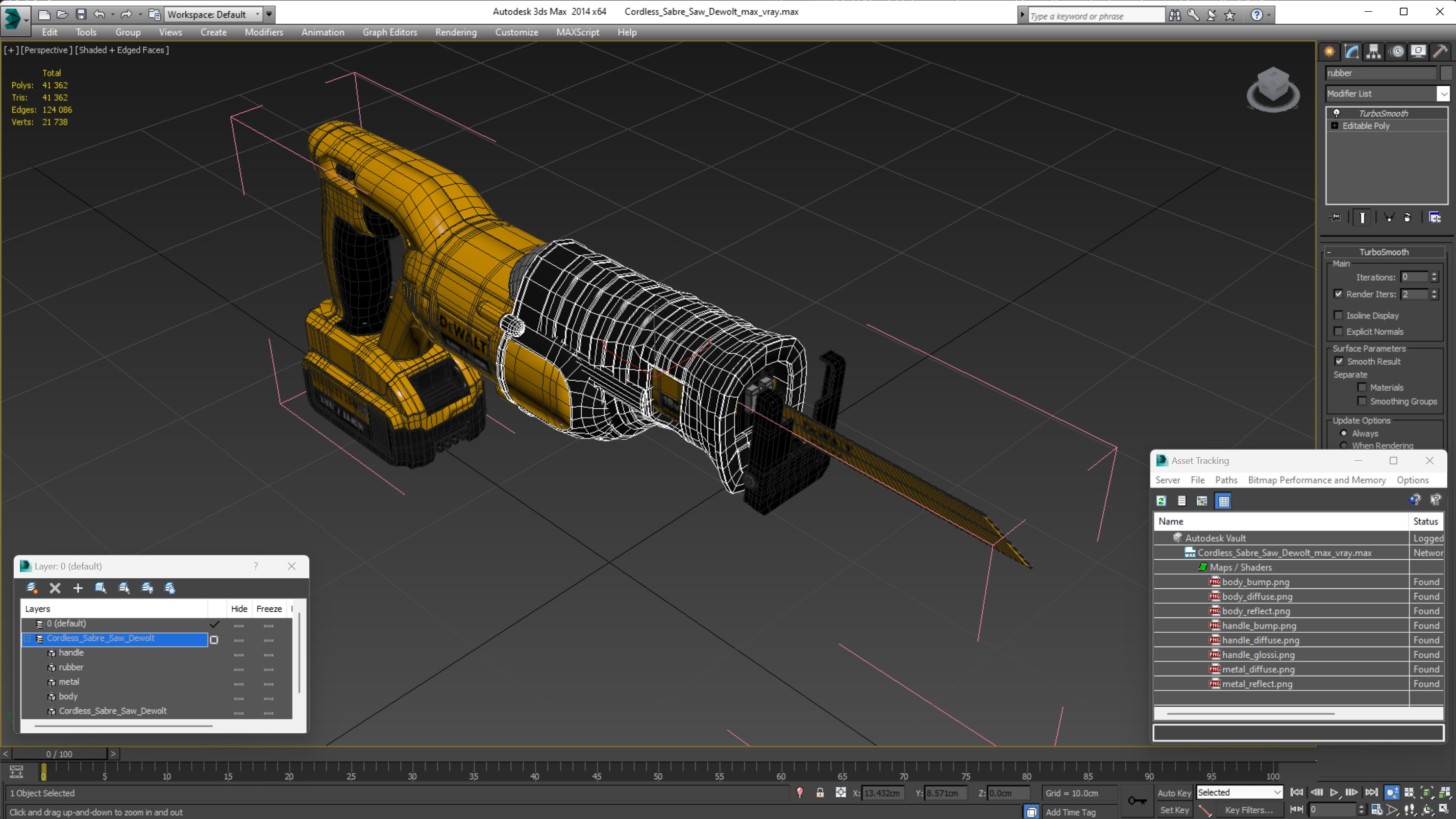 3D model Cordless Sabre Saw Dewolt