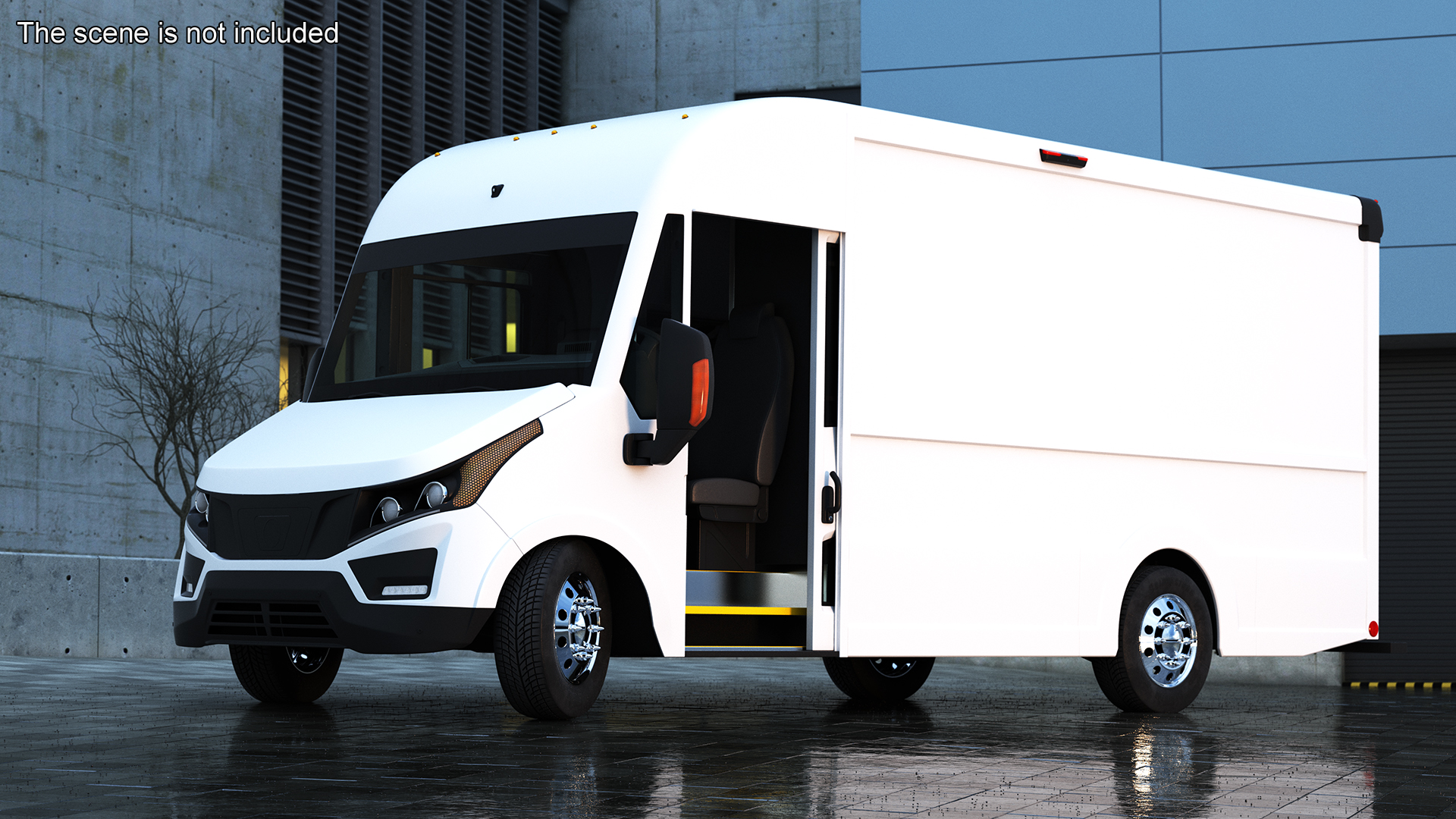 3D Urban Delivery Truck Rigged for Maya