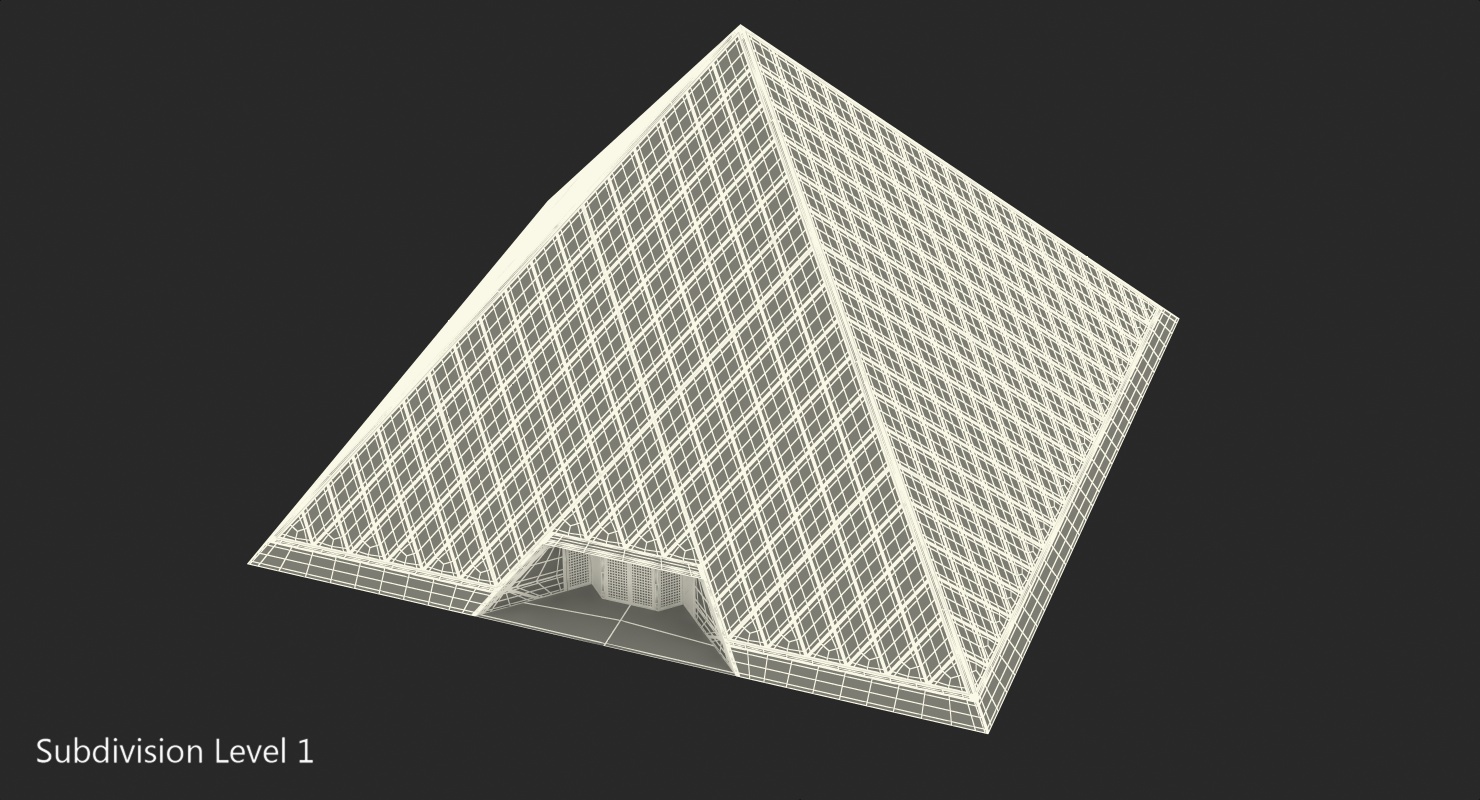 3D Glass Pyramid model