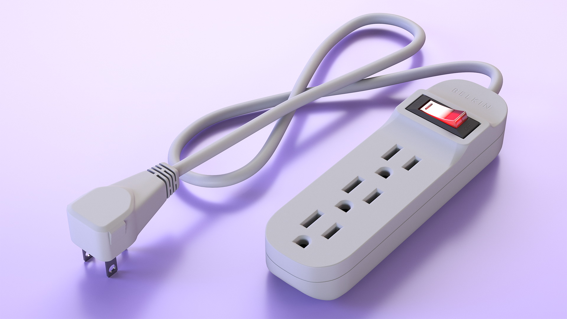 3D model Mini Power Strip 3 Outlet