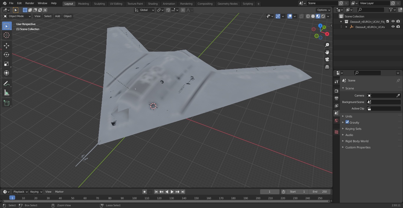 Dassault nEUROn UCAV Flight 3D