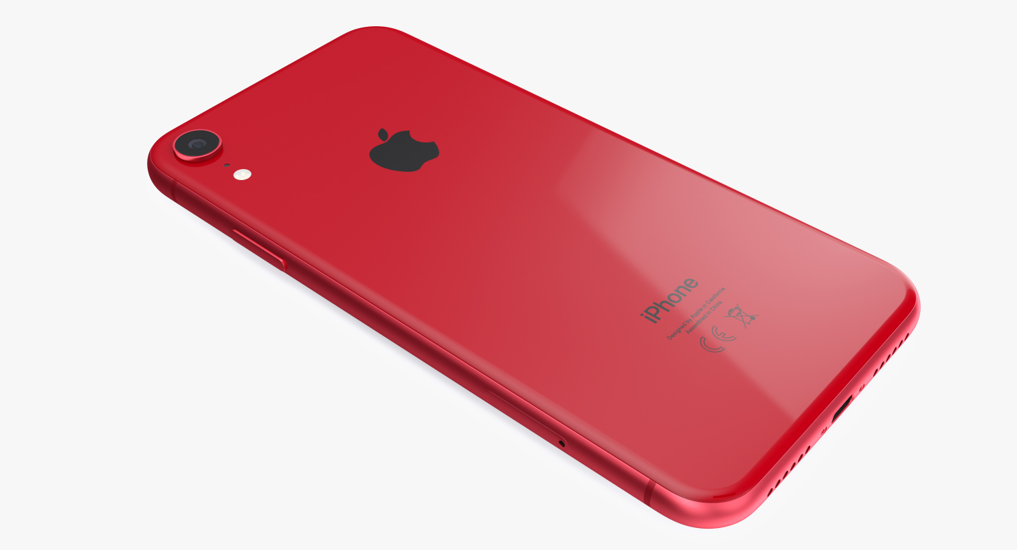 3D iPhone XR Red model