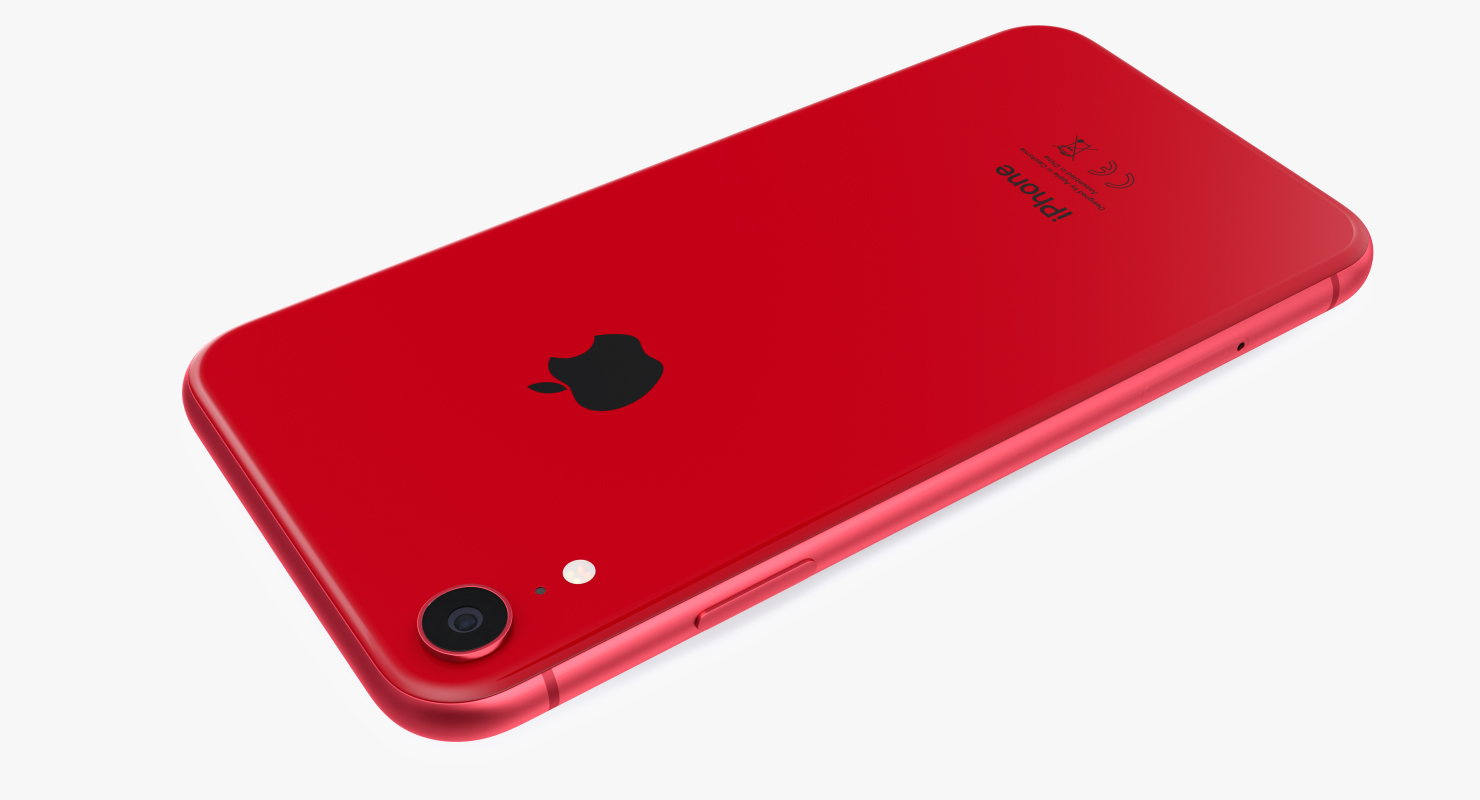 3D iPhone XR Red model