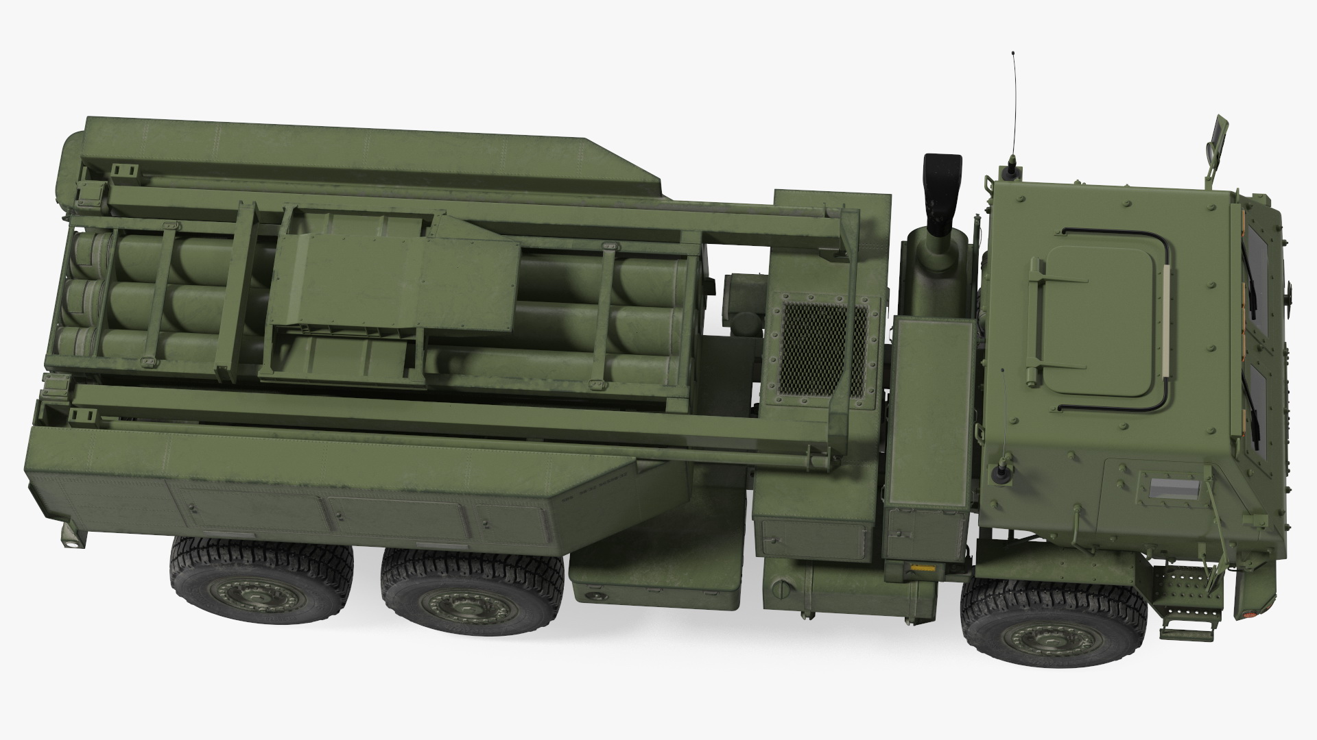 3D M142 High Mobility Artillery Rocket System Green model