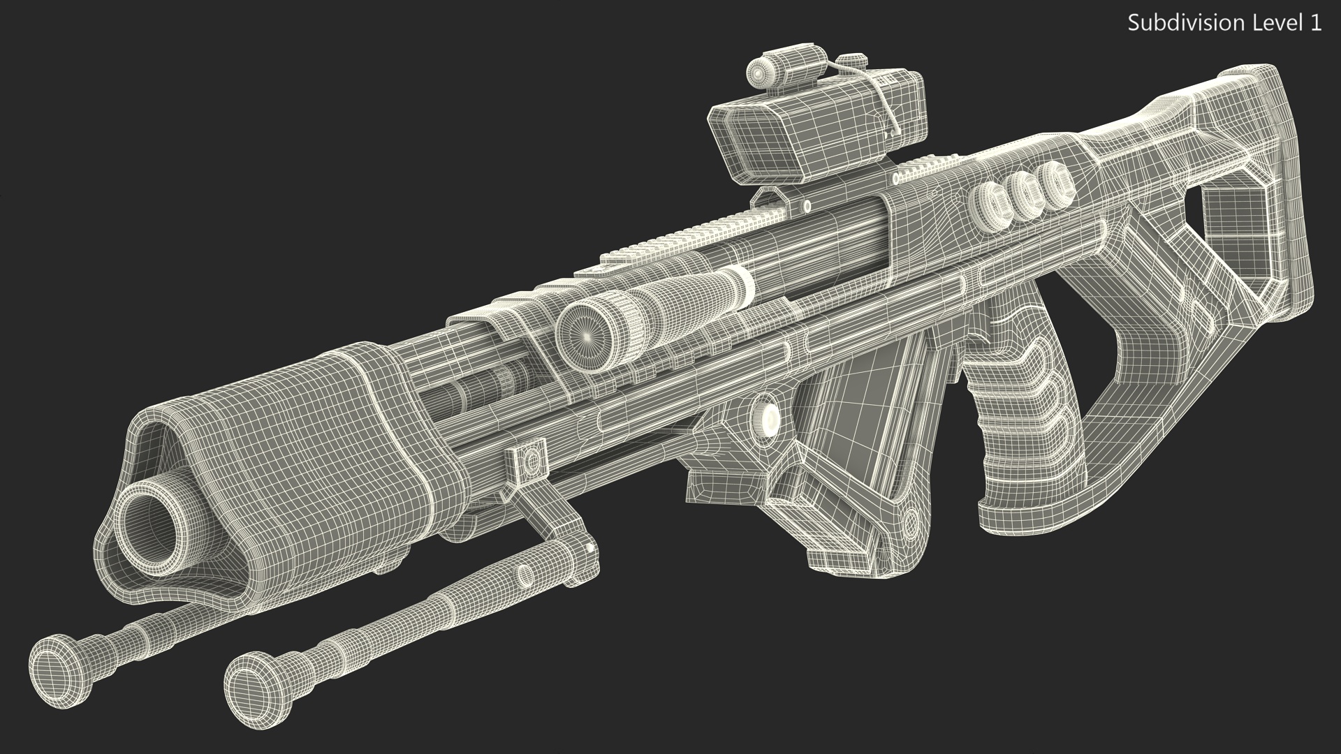 3D model Futuristic Assault Weapon