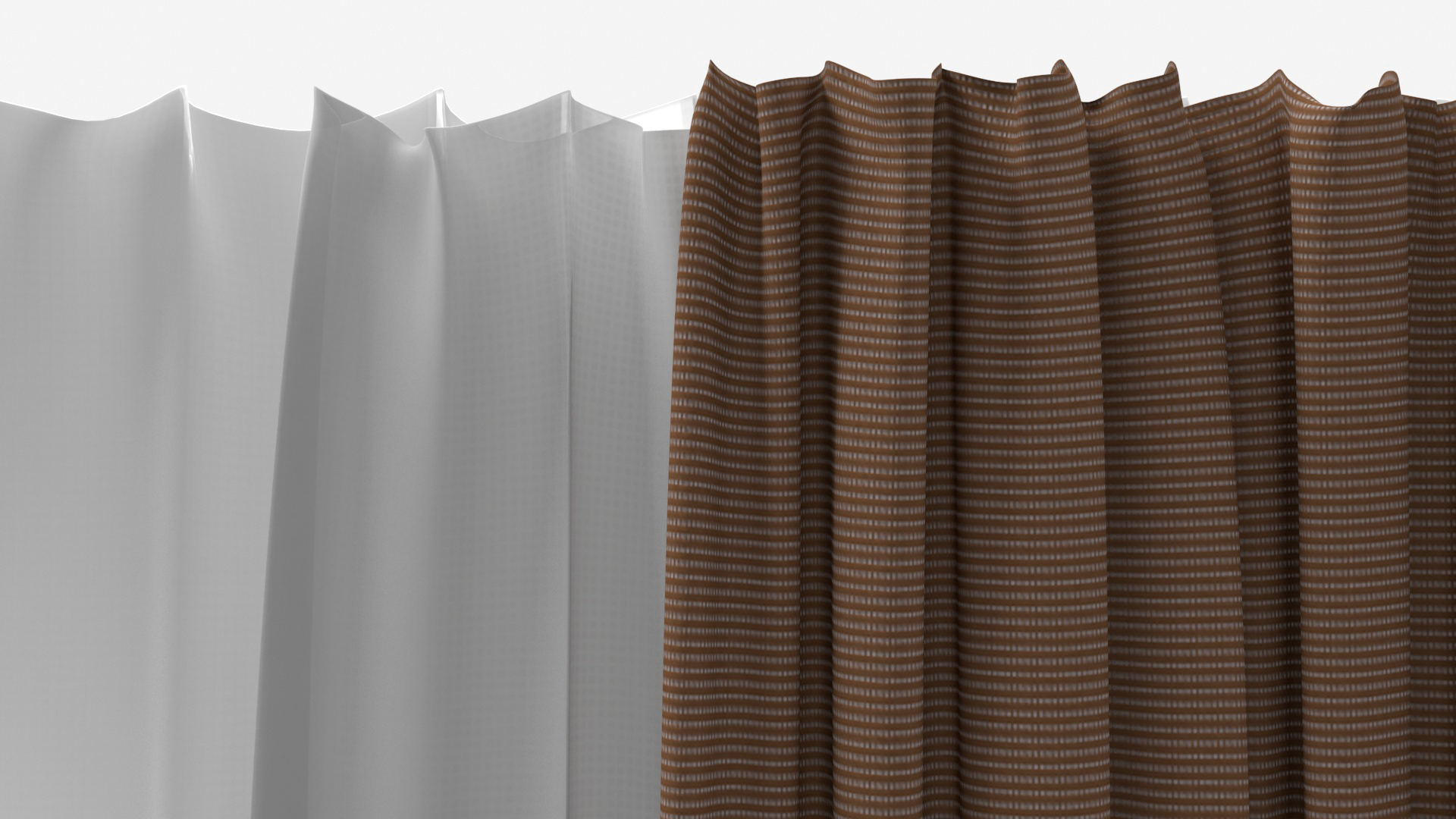 Window Curtain Set Cappuccino 3D model