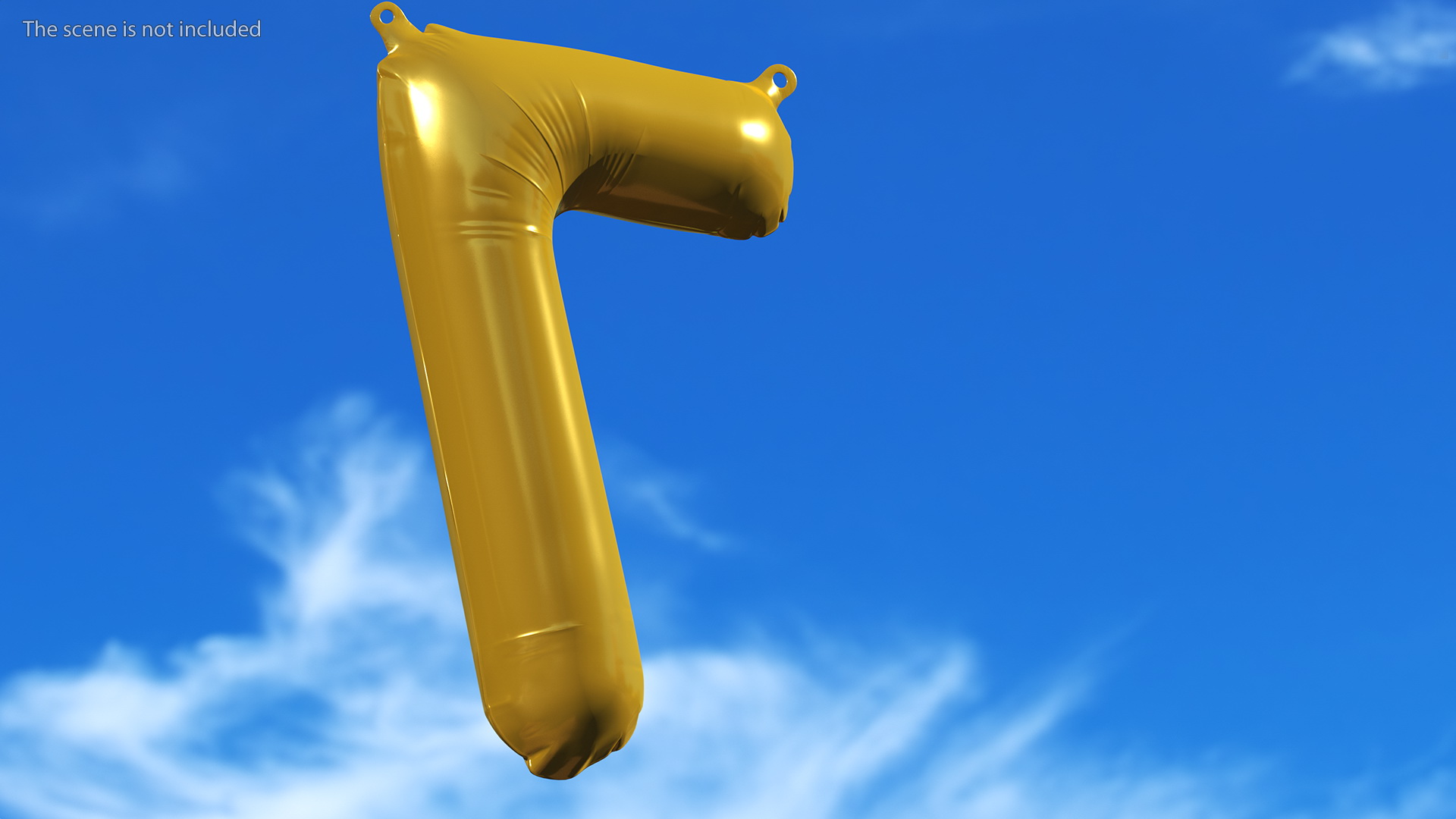 Balloon Numbers Set Gold 3D model