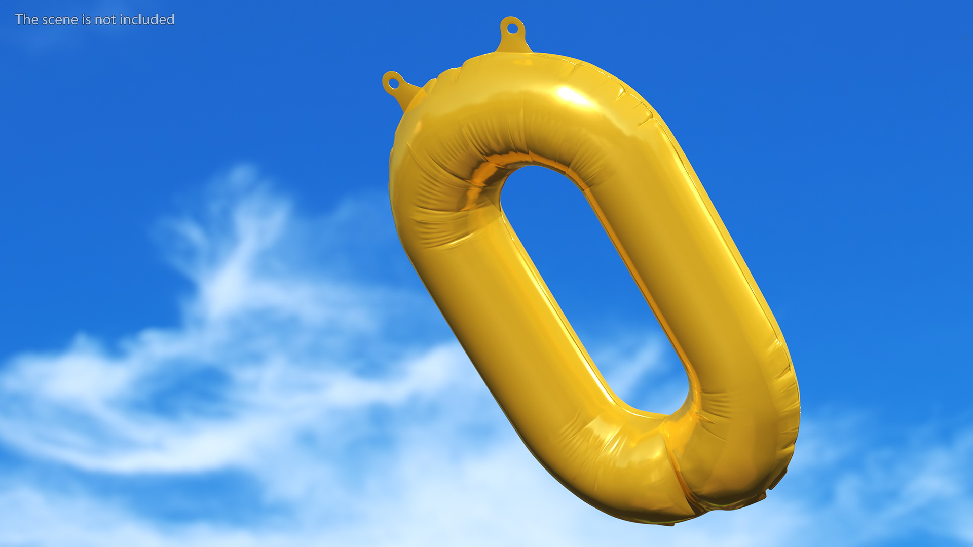 Balloon Numbers Set Gold 3D model