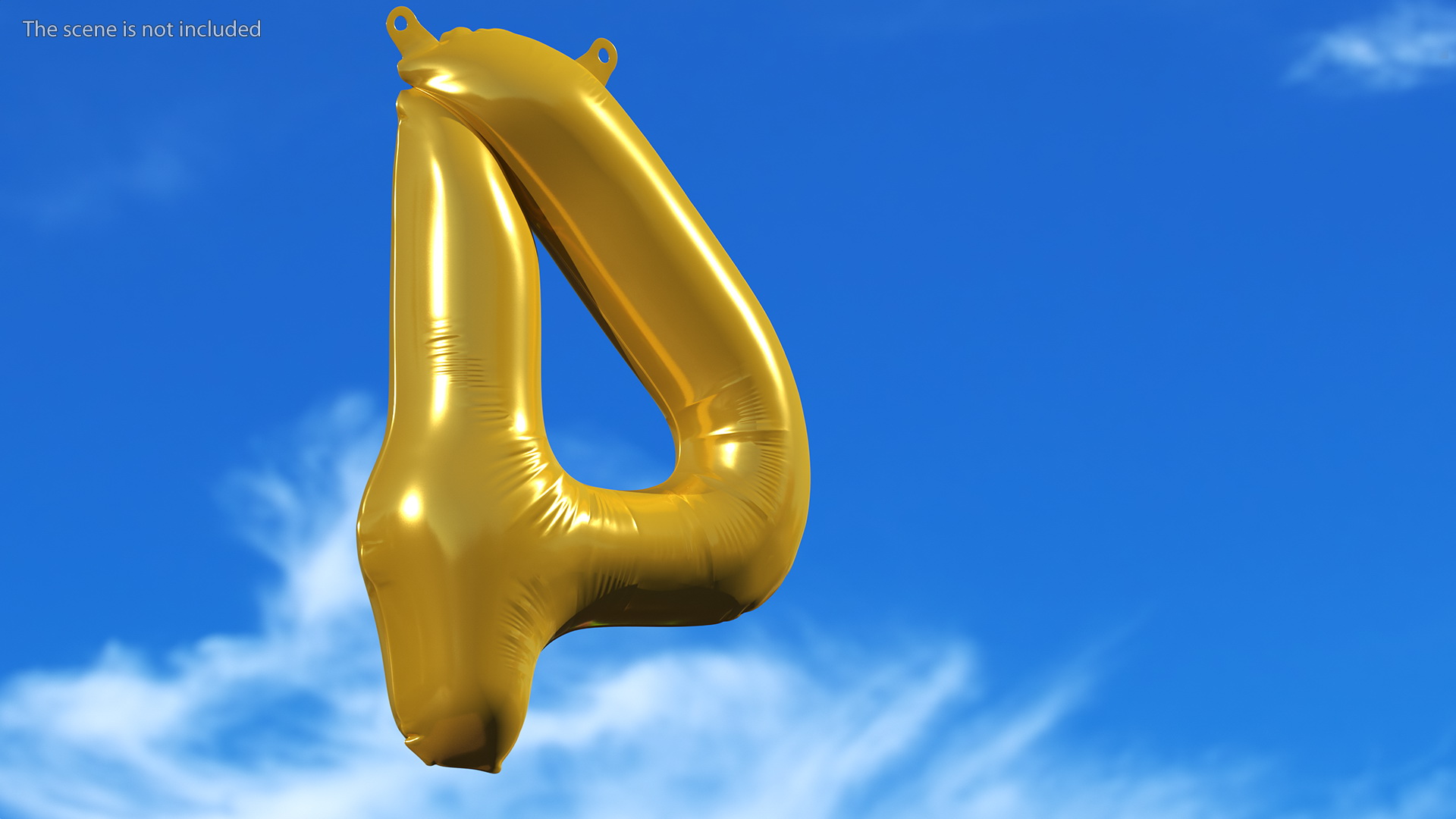 Balloon Numbers Set Gold 3D model