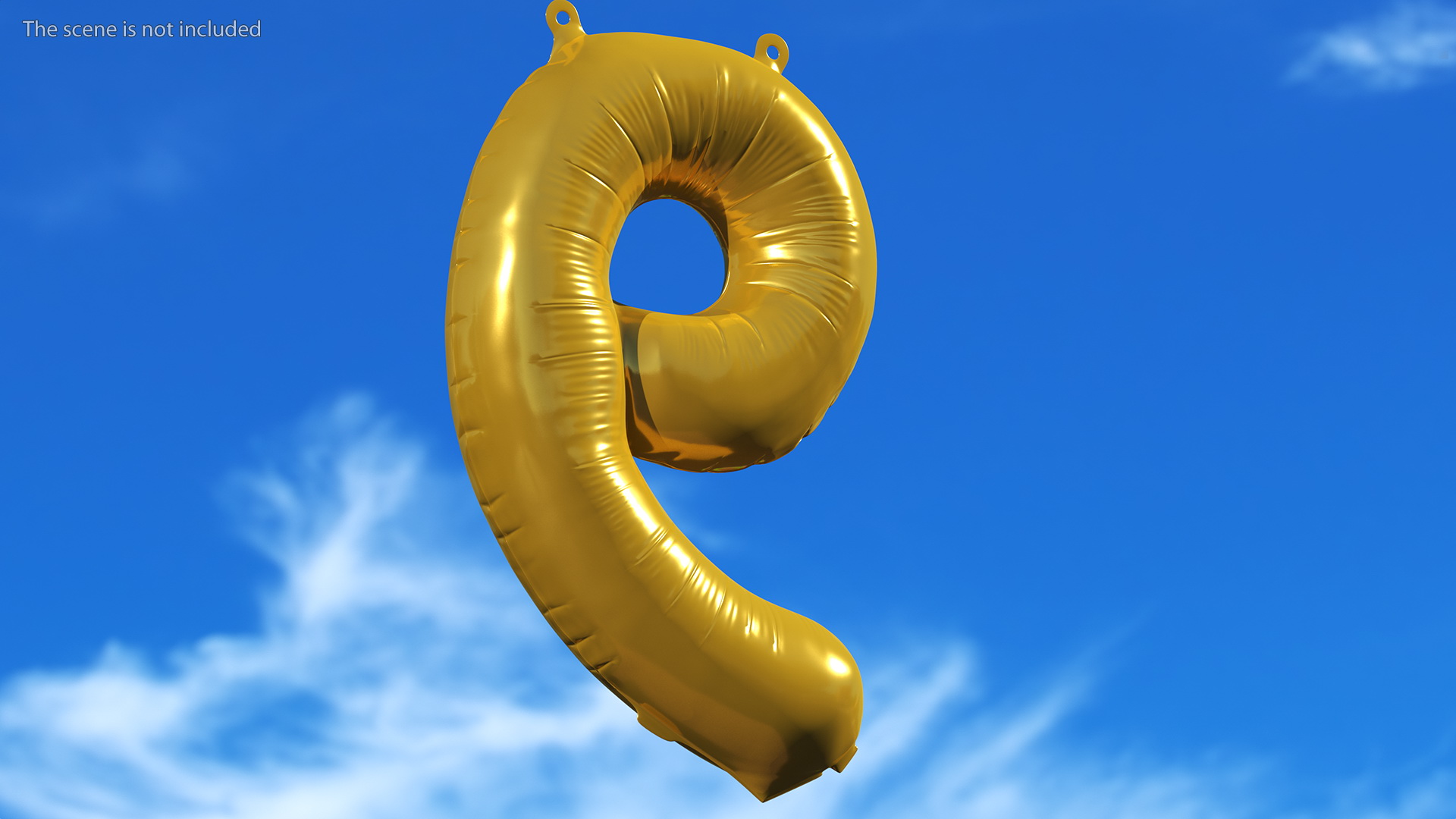 Balloon Numbers Set Gold 3D model