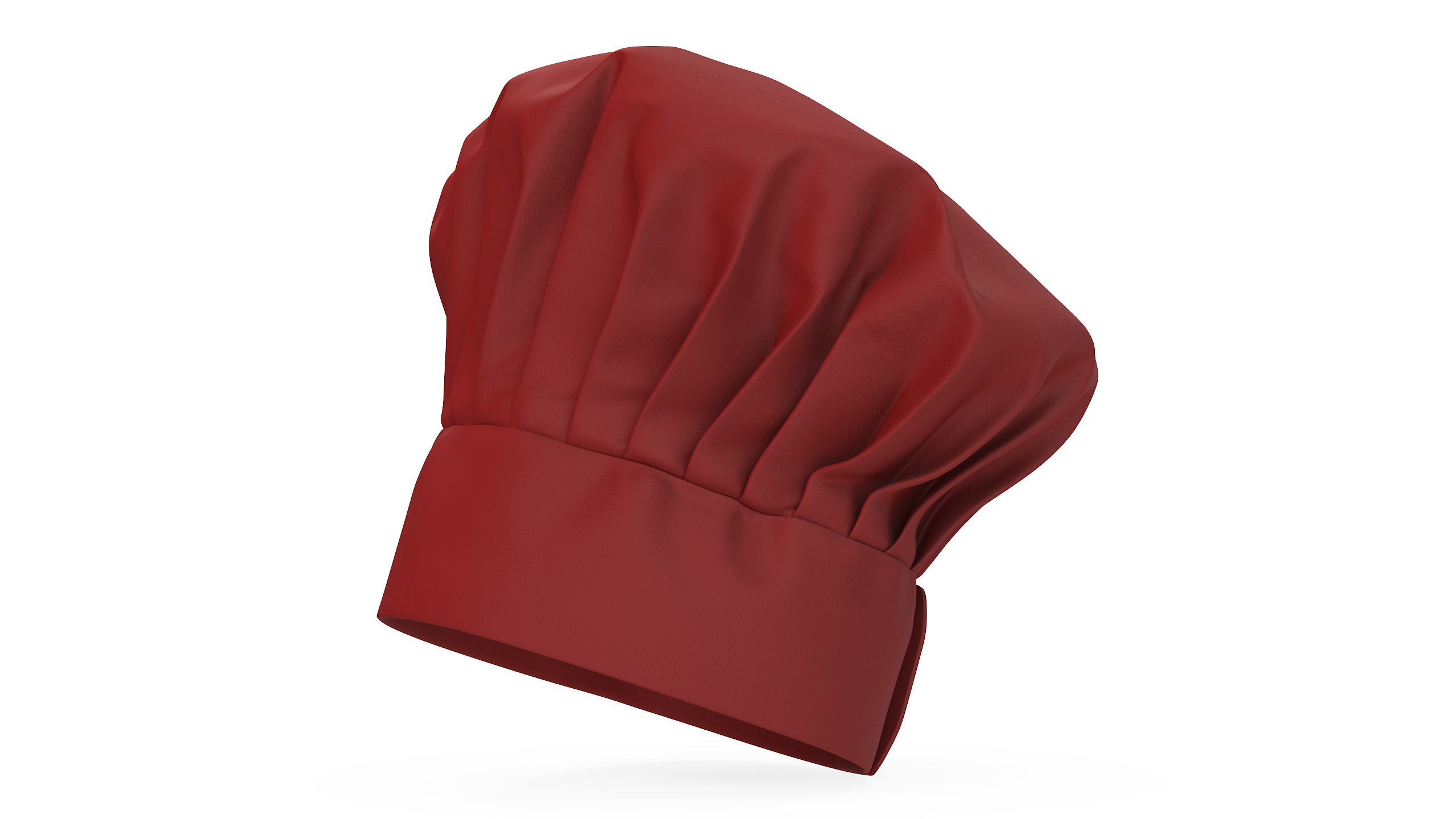 3D Puffy Chef Hat in Red