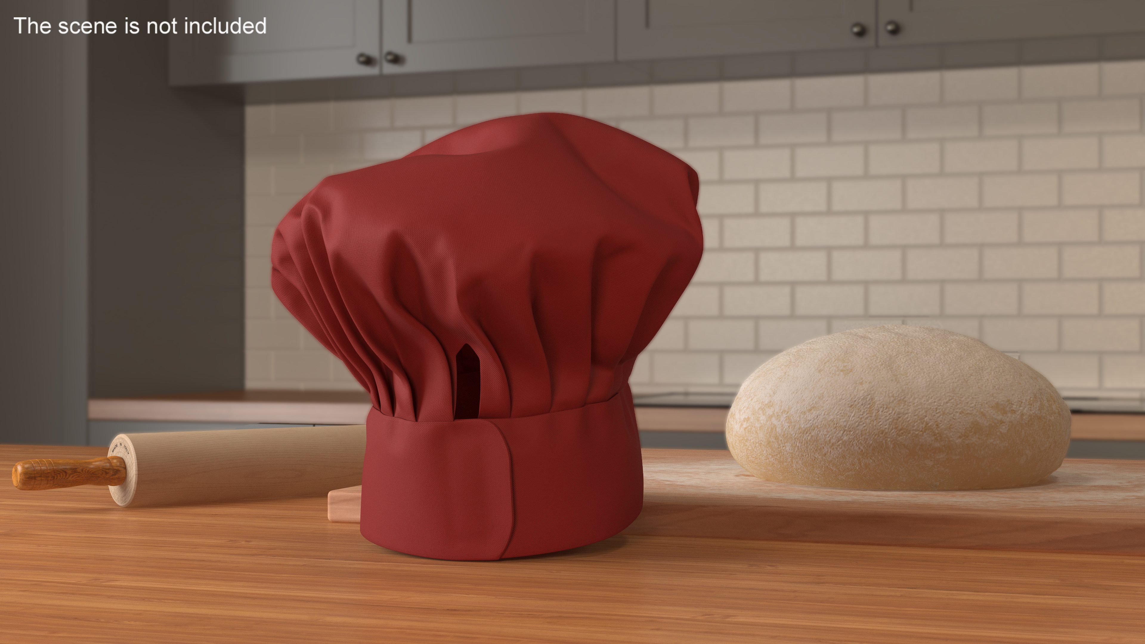 3D Puffy Chef Hat in Red