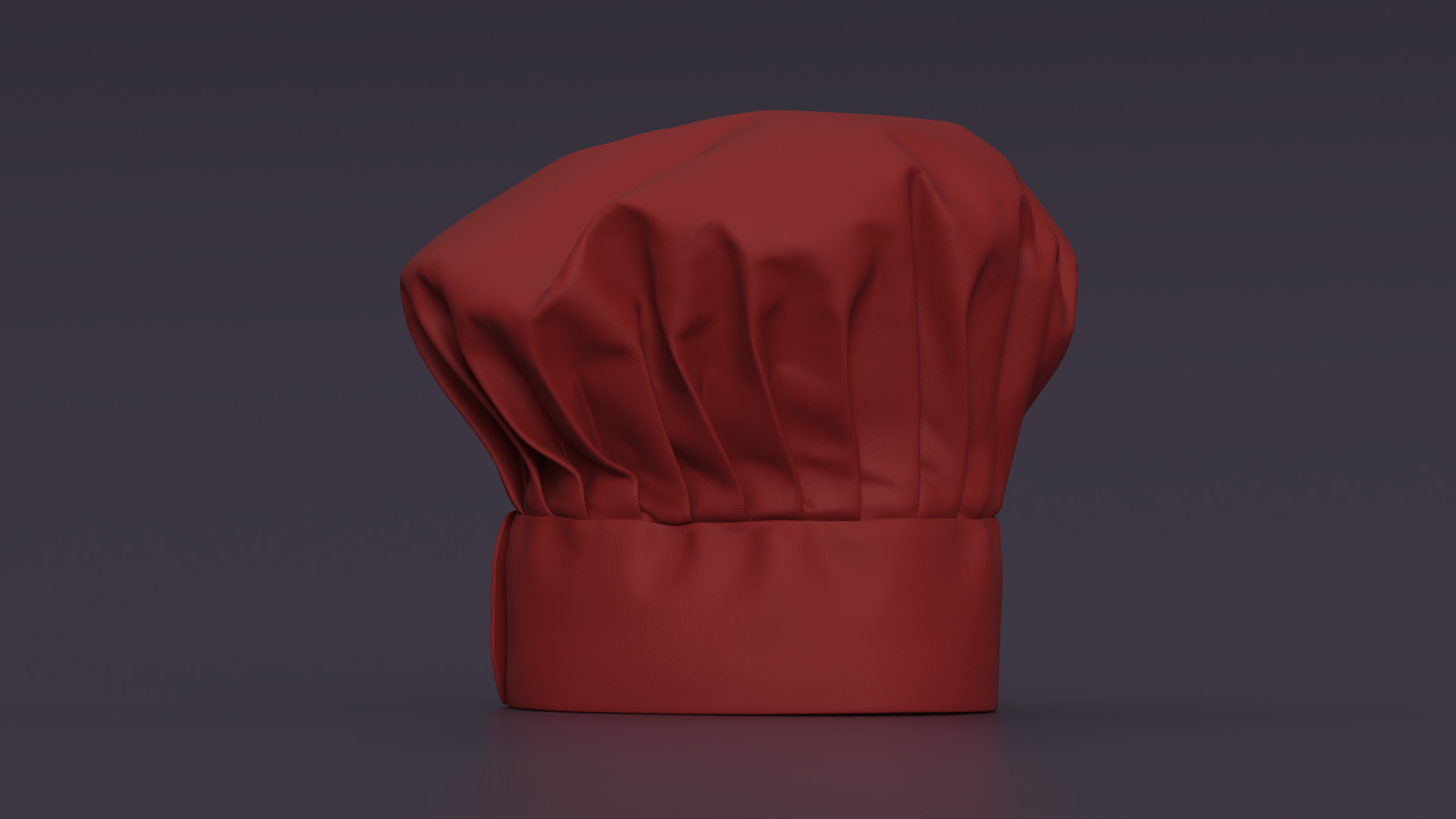 3D Puffy Chef Hat in Red