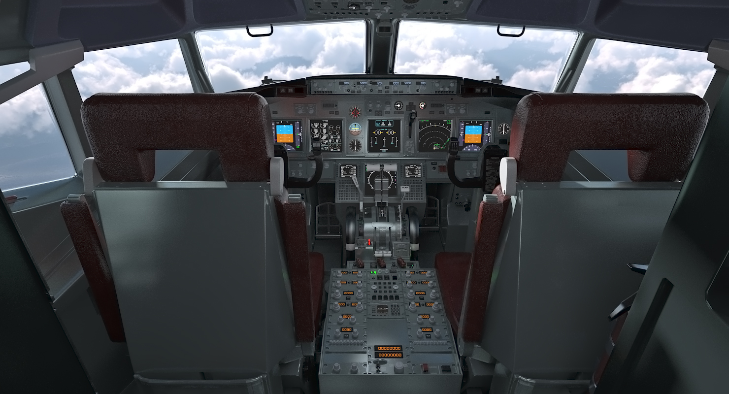 3D Boeing 737 800 with Interior Delta Air Lines Rigged