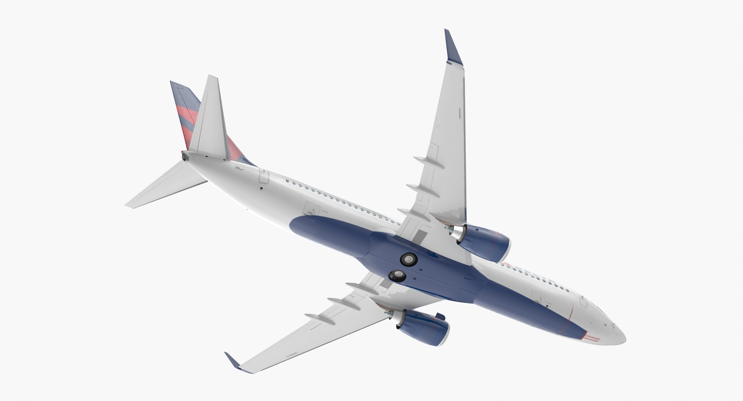 3D Boeing 737 800 with Interior Delta Air Lines Rigged