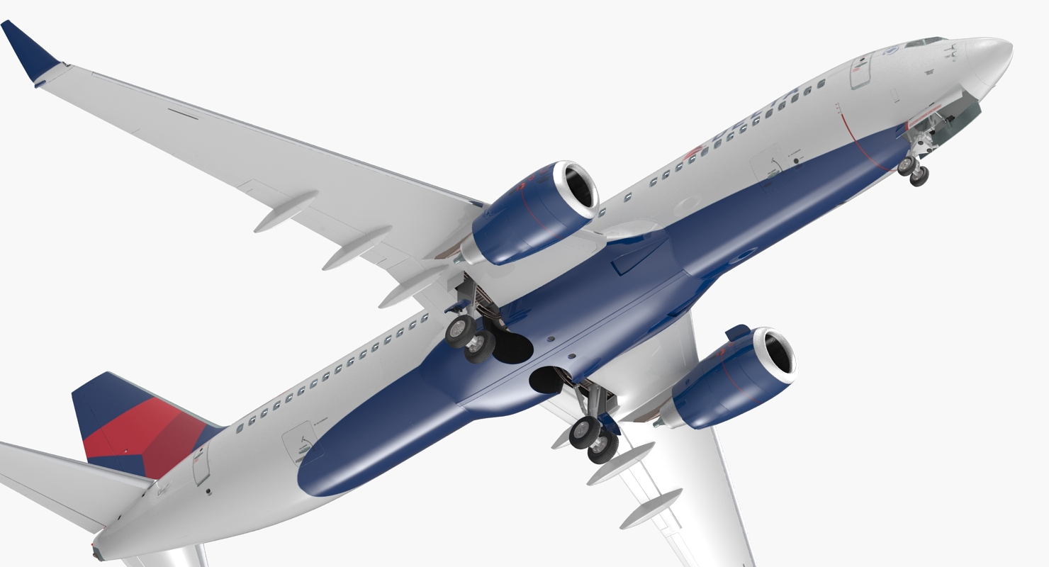 3D Boeing 737 800 with Interior Delta Air Lines Rigged