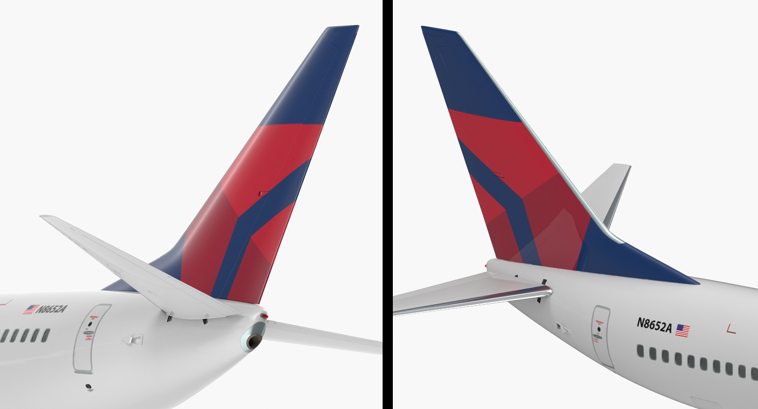 3D Boeing 737 800 with Interior Delta Air Lines Rigged