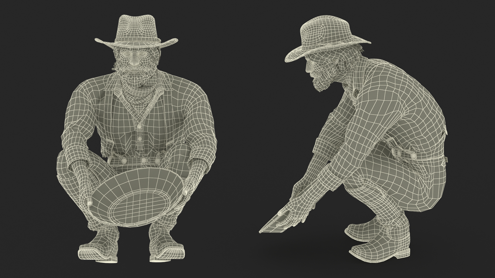 3D Working Gold Rush Miner model