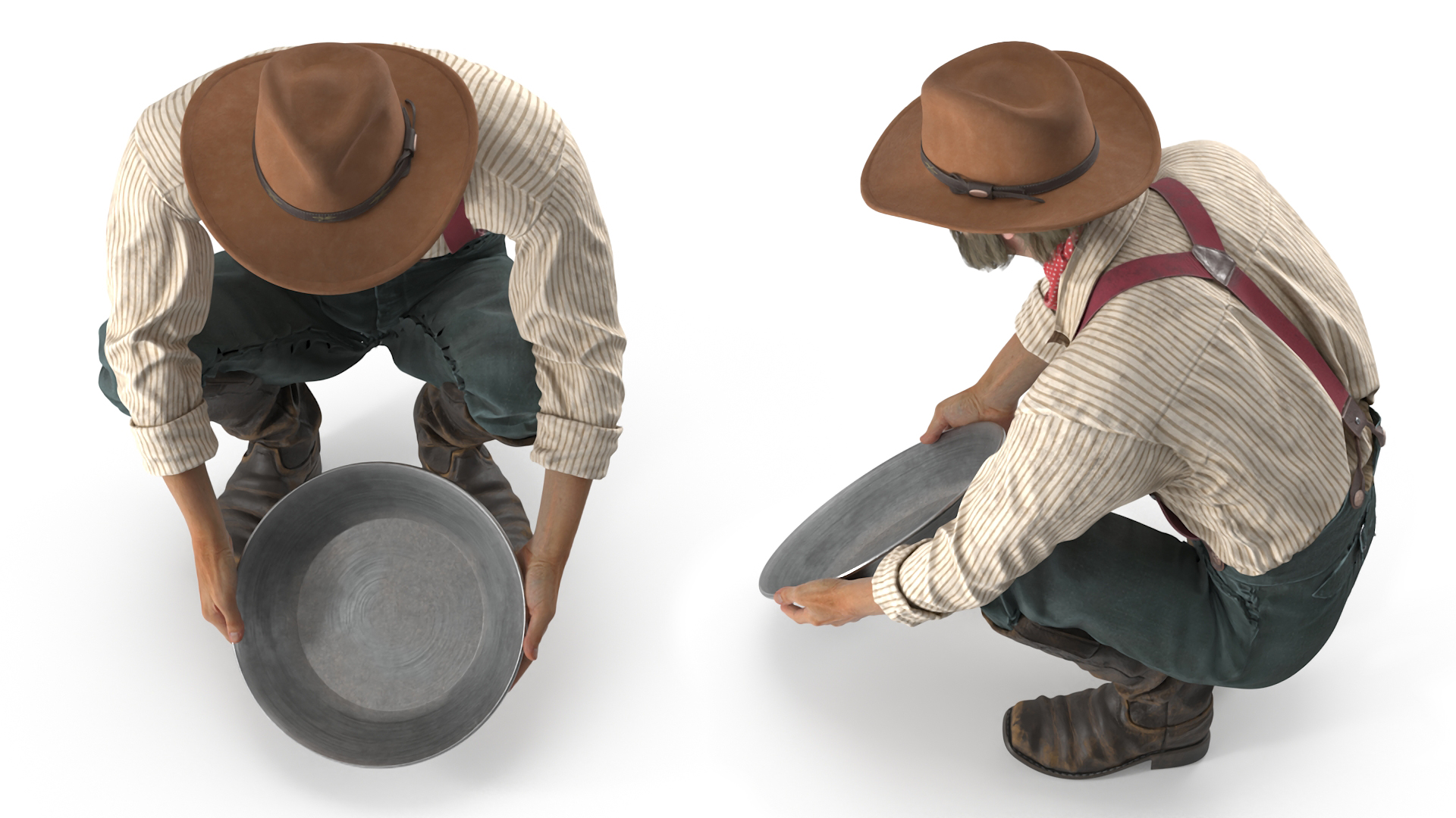 3D Working Gold Rush Miner model