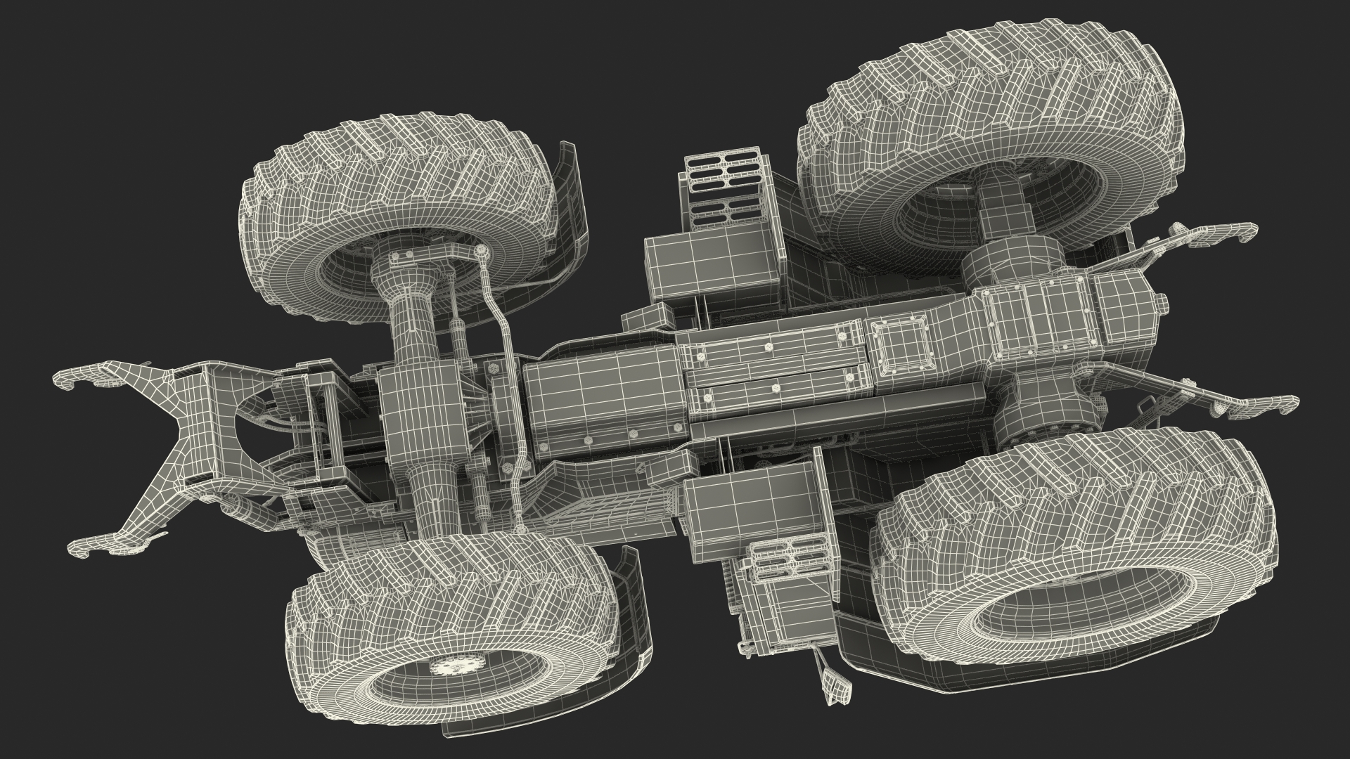 3D Renault 160-94 Wheel Tractor Clean Rigged