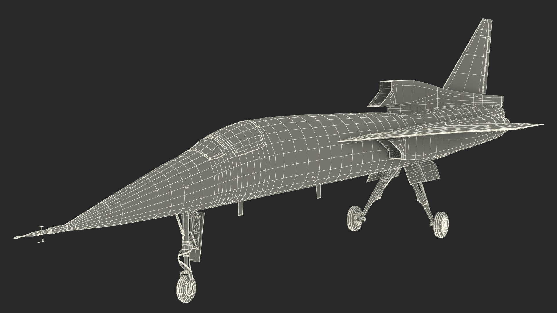 3D Experimental Supersonic Dark Grey model