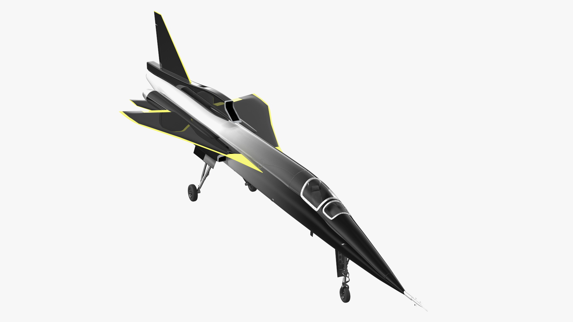 3D Experimental Supersonic Dark Grey model