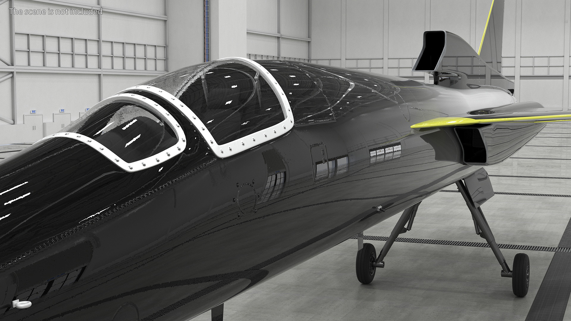 3D Experimental Supersonic Dark Grey model