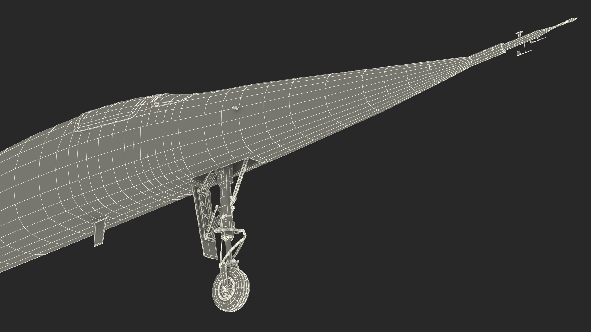 3D Experimental Supersonic Dark Grey model