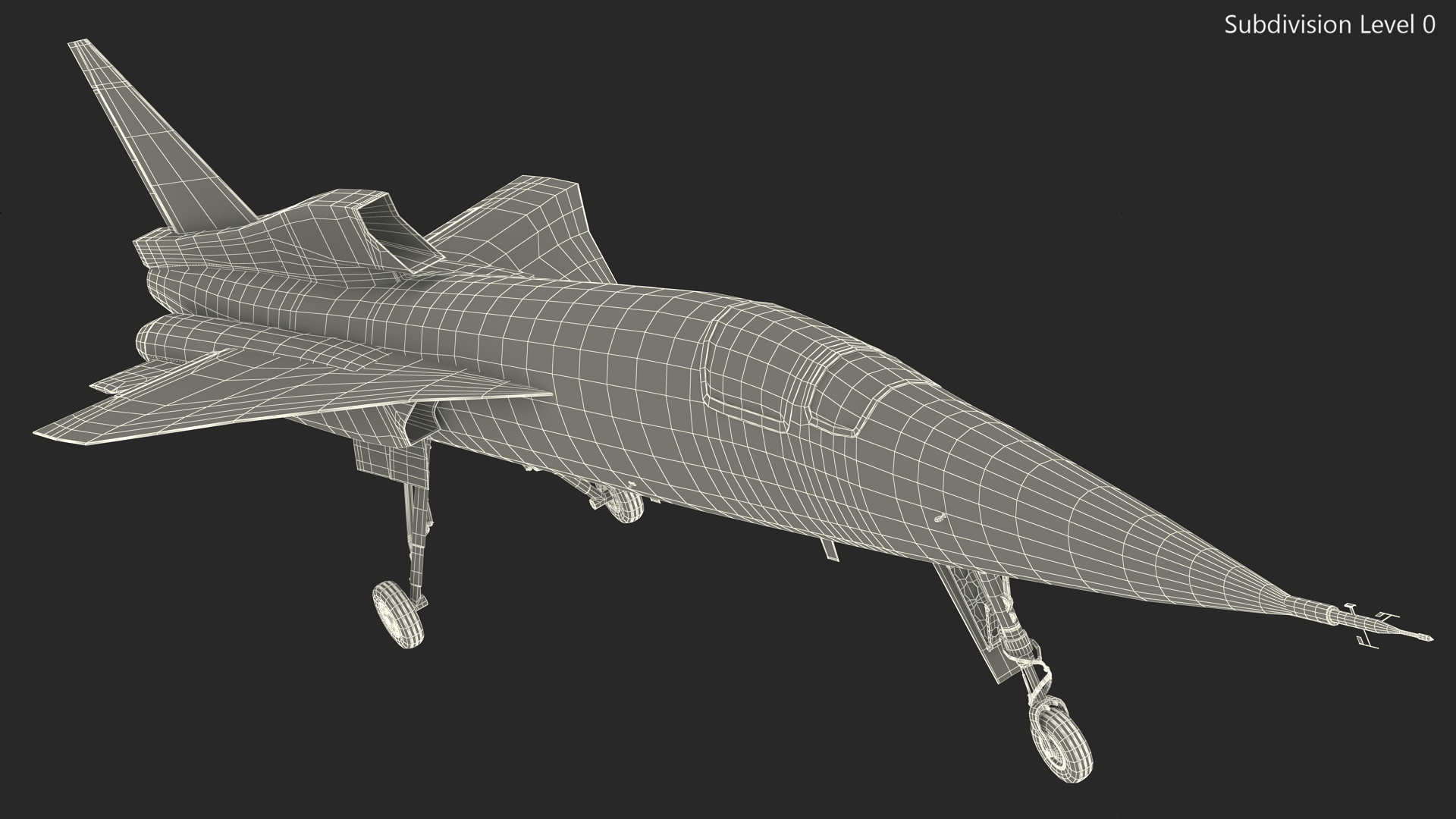 3D Experimental Supersonic Dark Grey model