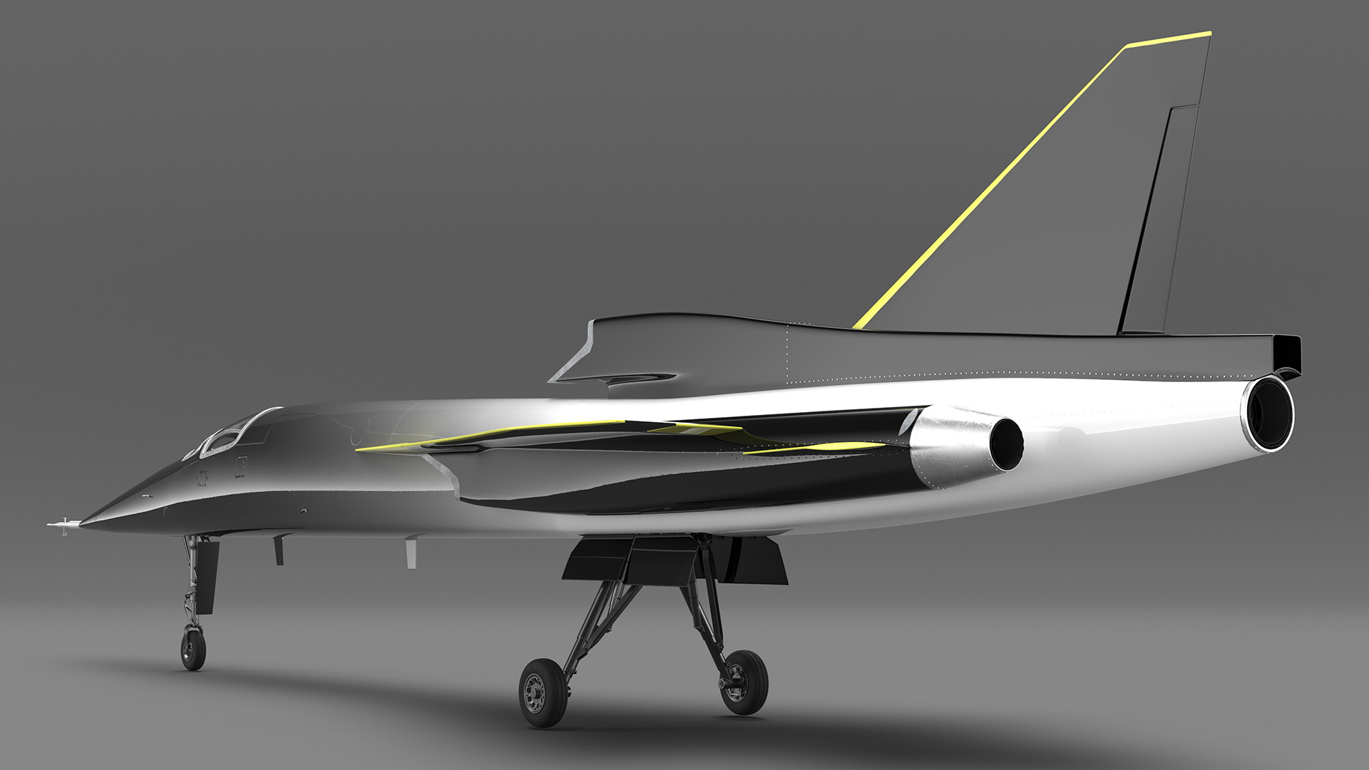 3D Experimental Supersonic Dark Grey model