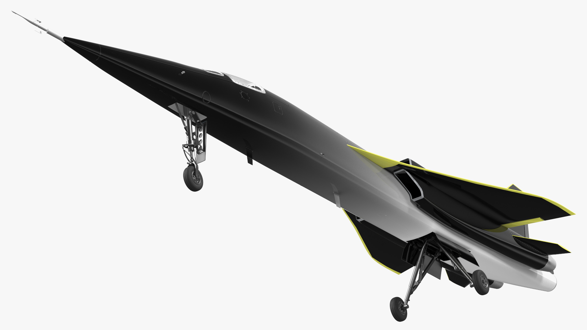 3D Experimental Supersonic Dark Grey model