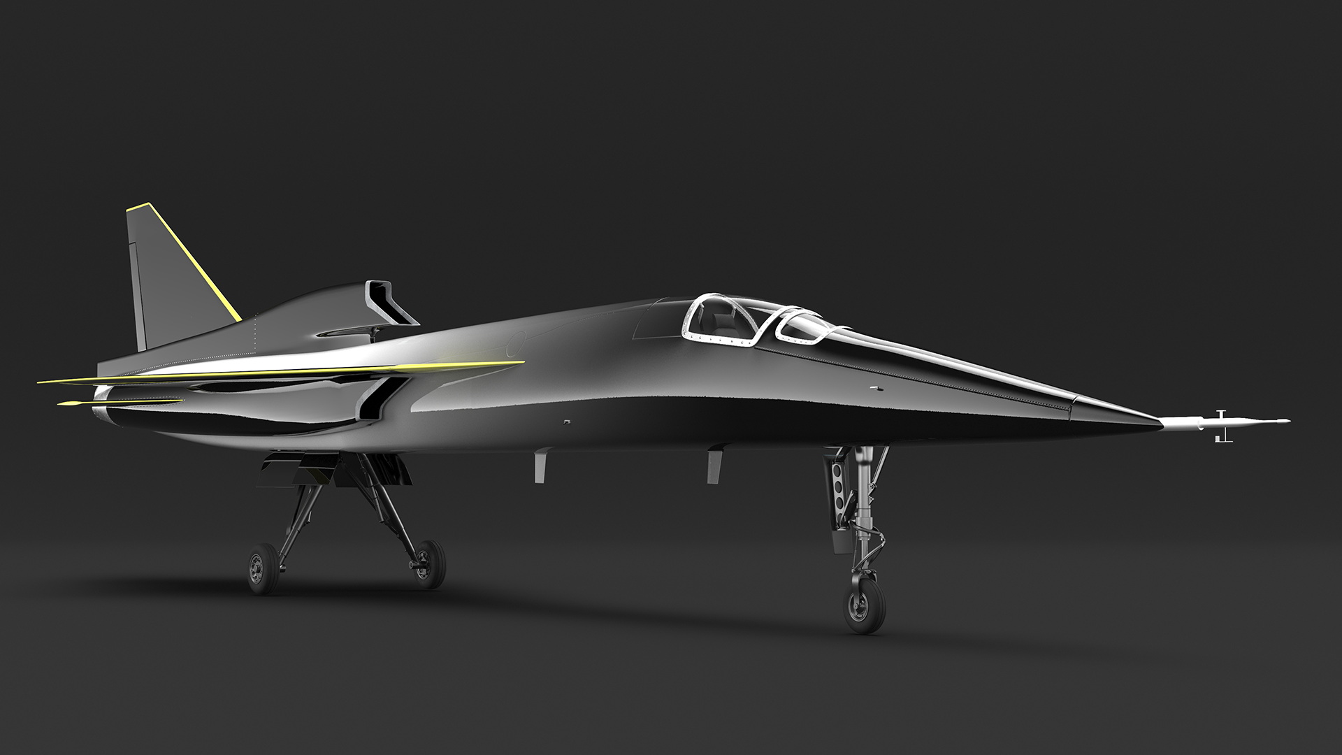 3D Experimental Supersonic Dark Grey model