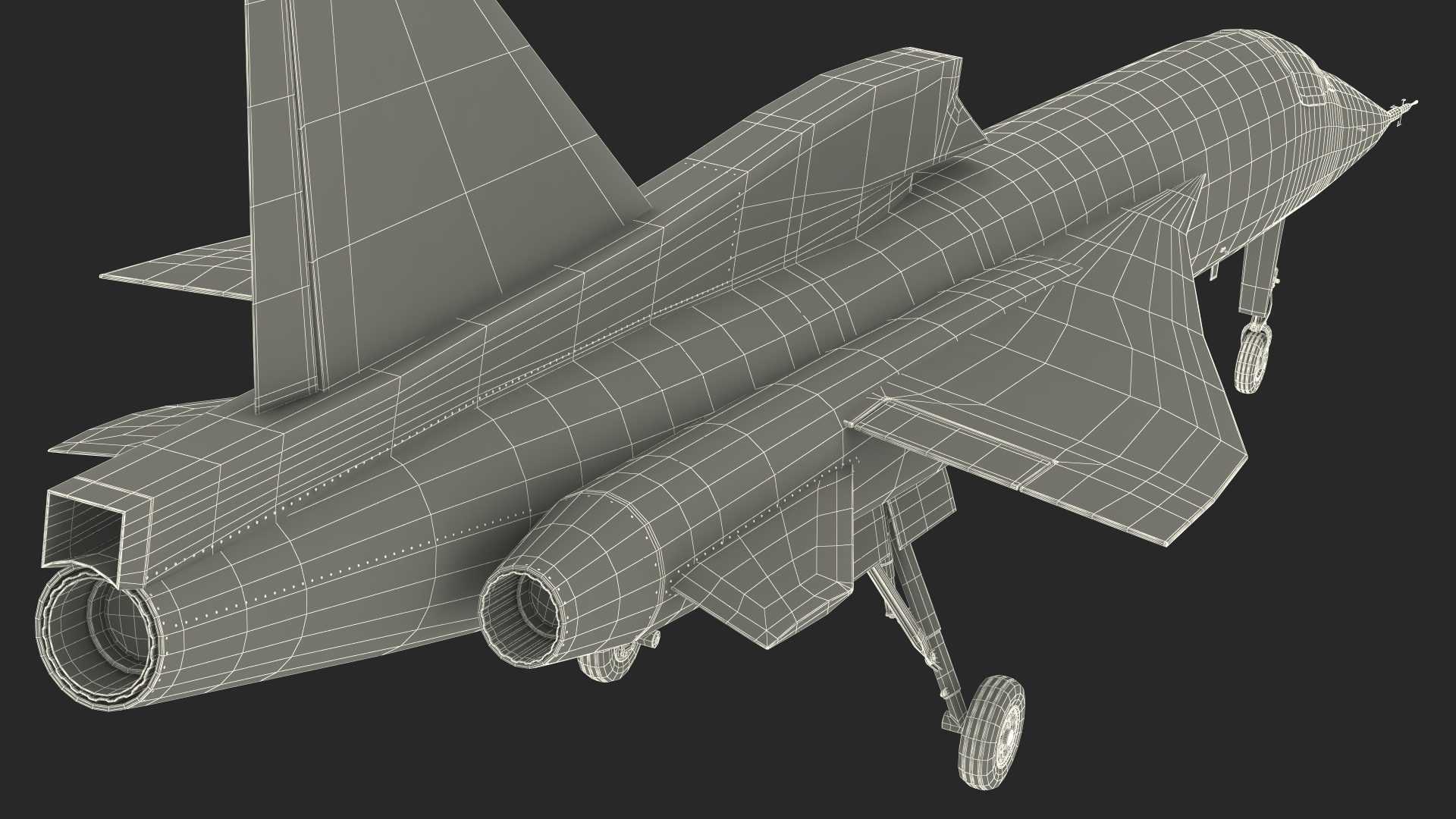 3D Experimental Supersonic Dark Grey model