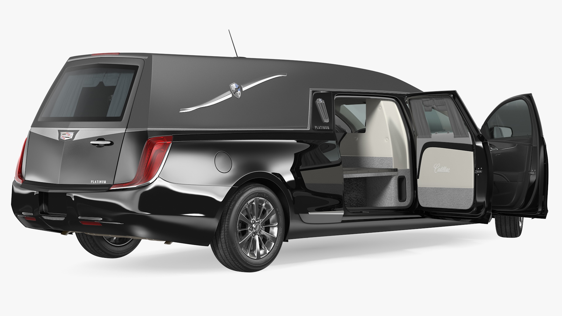 Cadillac Platinum Phoenix Hearse 2019 Rigged 3D model