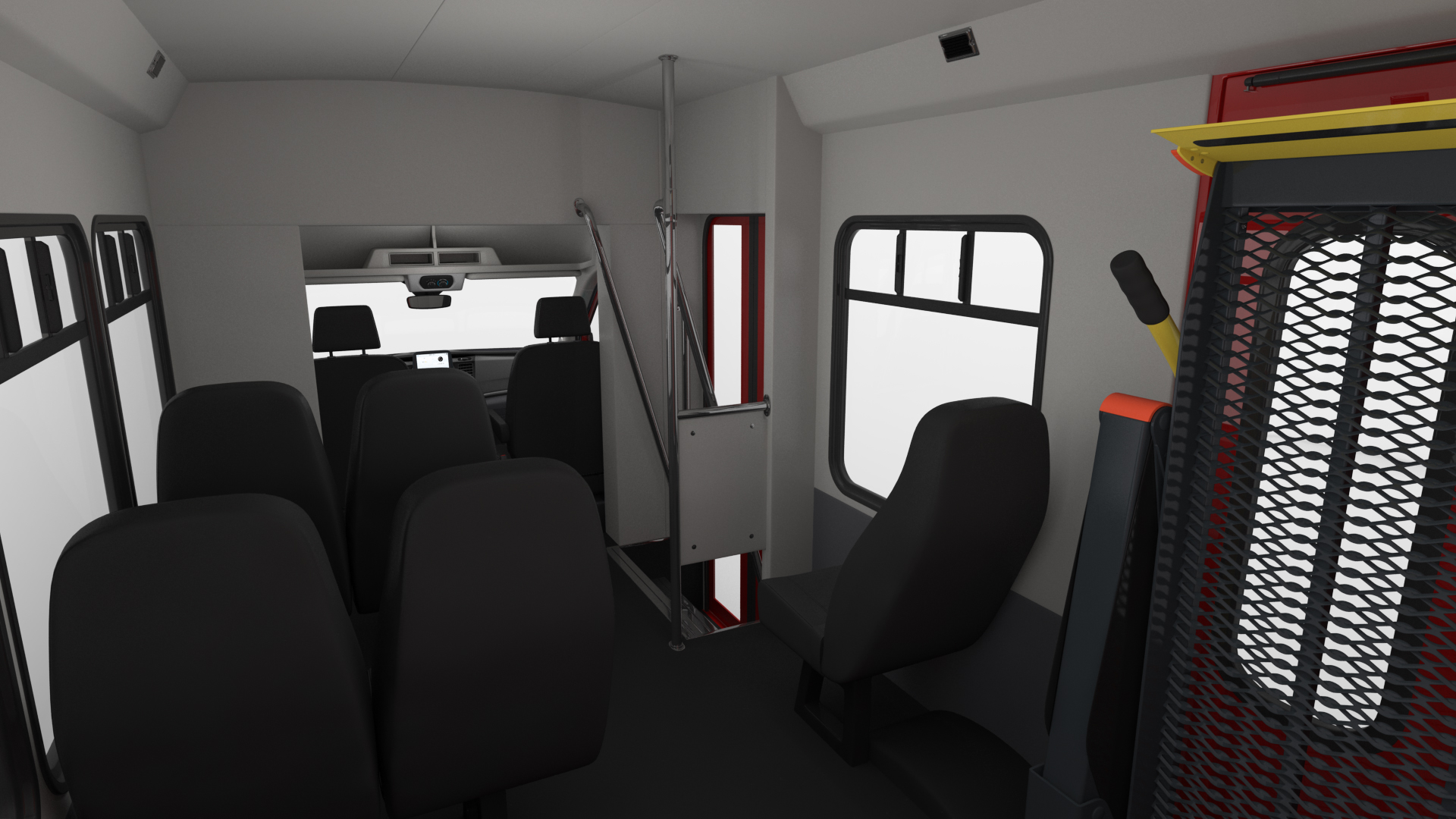 Passenger Shuttle Bus Rigged for Maya 3D