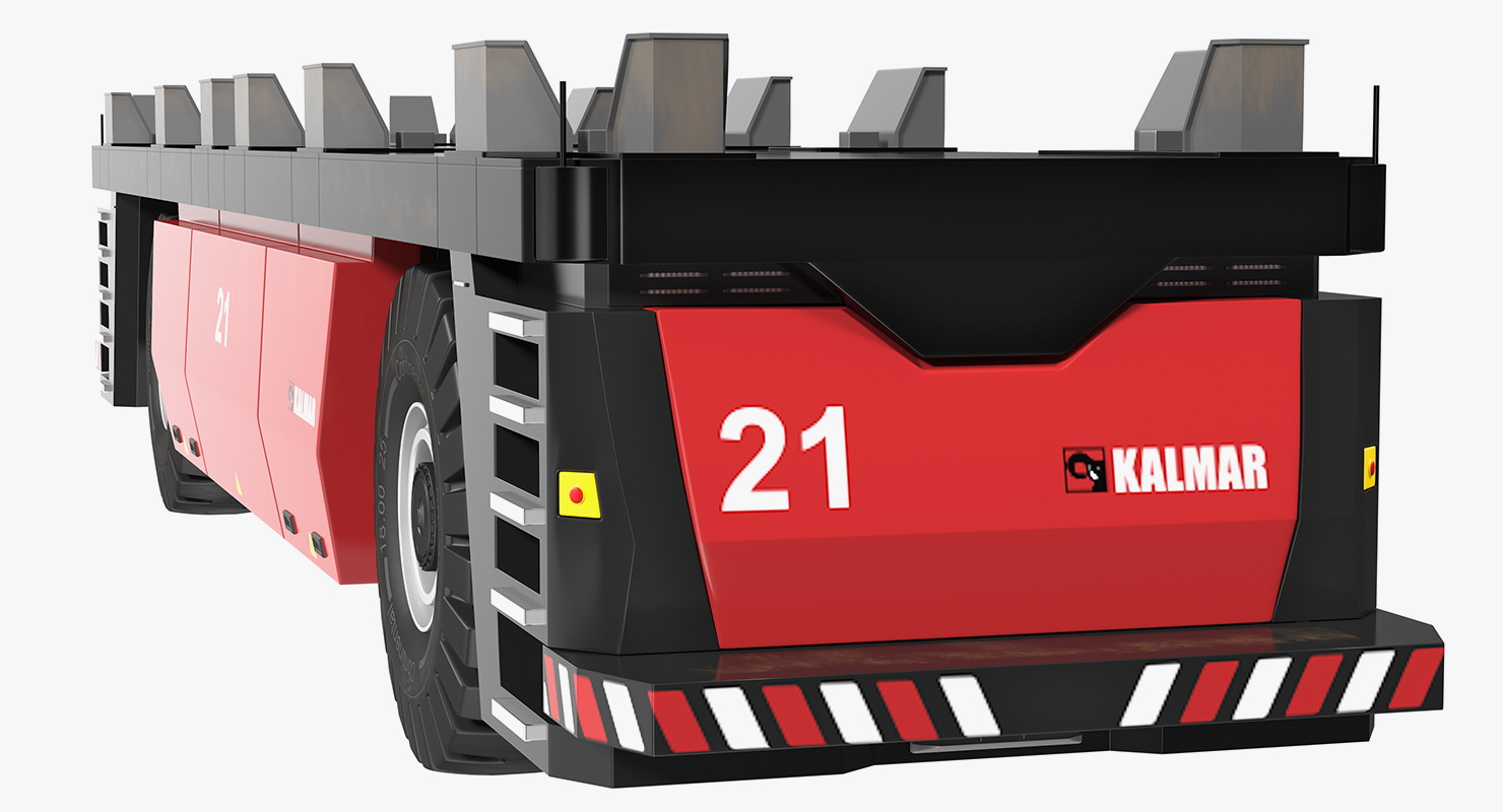 3D Electric AGV Trailer Kalmar FastCharge model