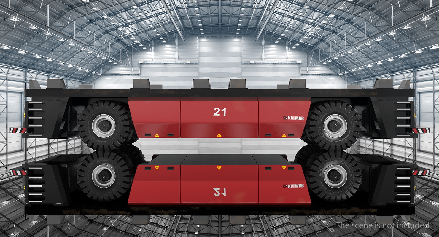 3D Electric AGV Trailer Kalmar FastCharge model